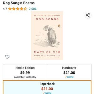 Dog Songs Mary Oliver